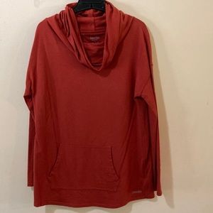 Calvin Klein Performance Cowl Neck sweatshirt-Burnt Orange Color. Size L